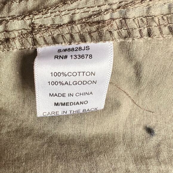 Camo Green‎ Military Jacket Women Medium Army Lightweight Utility Cotton Grunge - Picture 12 of 14